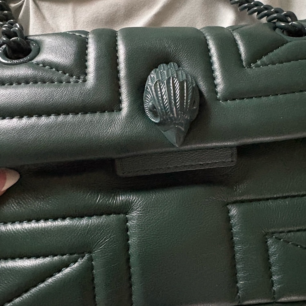 Kurt Geiger Green Quilted Crossbody Bag - Picture 2 of 5